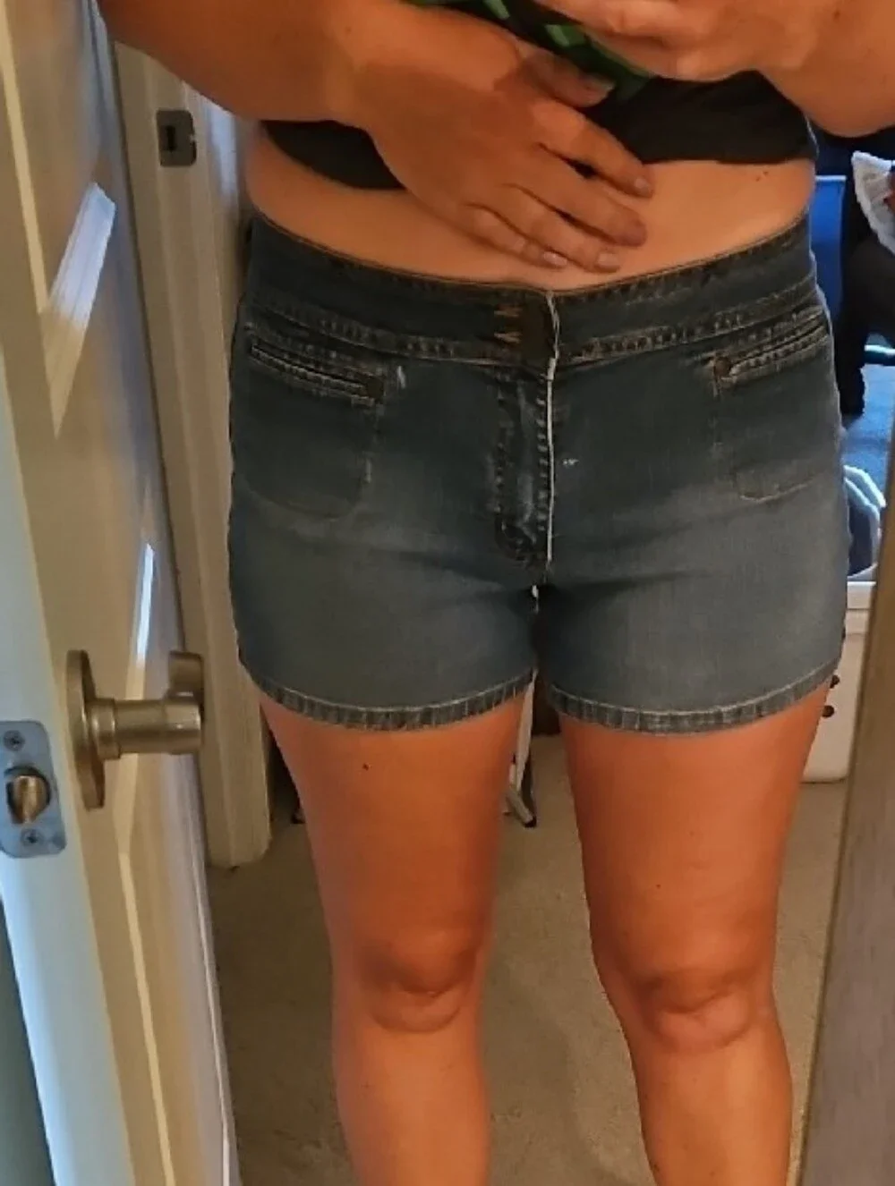No Boundaries Dark Blue Denim Jean Shorts